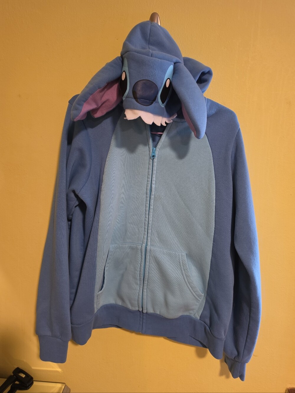Disney Adult Size Small Stitch Full Zip Cosplay Jacket Hoodie Halloween Costume